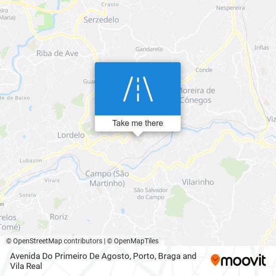 Avenida Do Primeiro De Agosto mapa