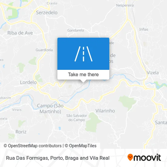Rua Das Formigas map