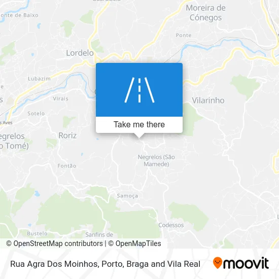 Rua Agra Dos Moinhos map