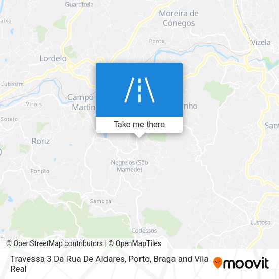 Travessa 3 Da Rua De Aldares mapa