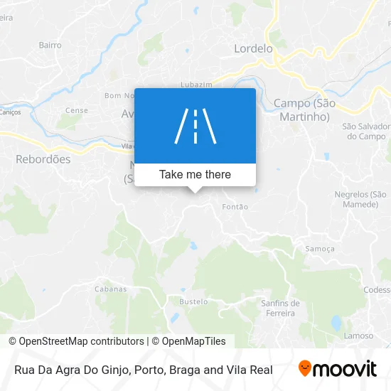 Rua Da Agra Do Ginjo map
