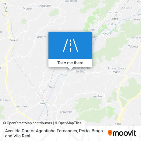 Avenida Doutor Agostinho Fernandes mapa