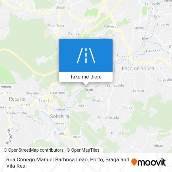 Rua Cónego Manuel Barbosa Leão mapa