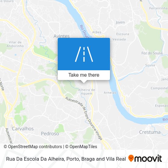 Rua Da Escola Da Alheira mapa