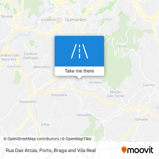 Rua Das Arcas mapa