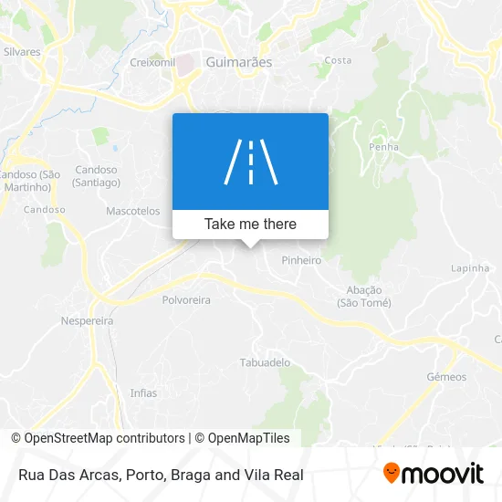 Rua Das Arcas map