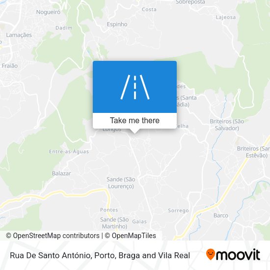 Rua De Santo António map