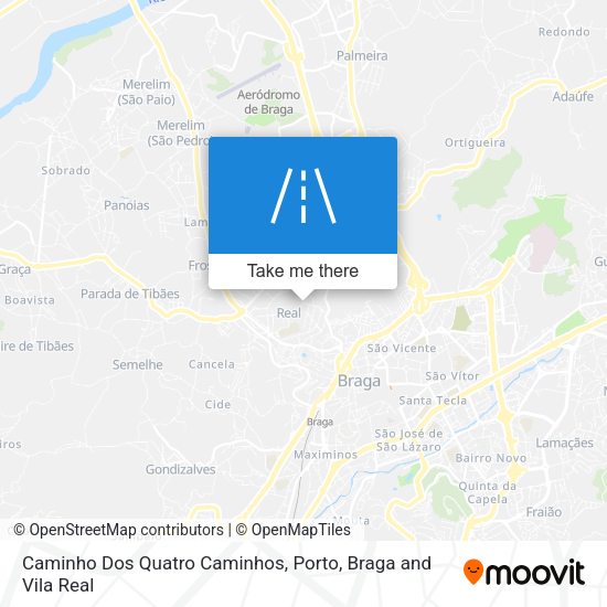 Caminho Dos Quatro Caminhos mapa