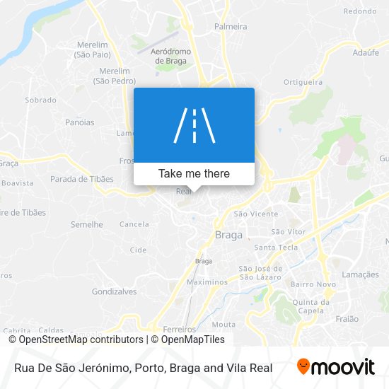 Rua De São Jerónimo mapa
