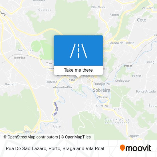 Rua De São Lázaro mapa