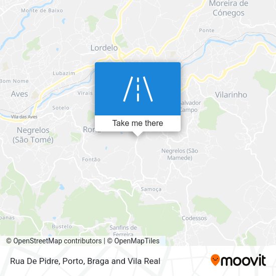 Rua De Pidre mapa