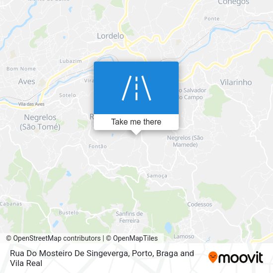 Rua Do Mosteiro De Singeverga map