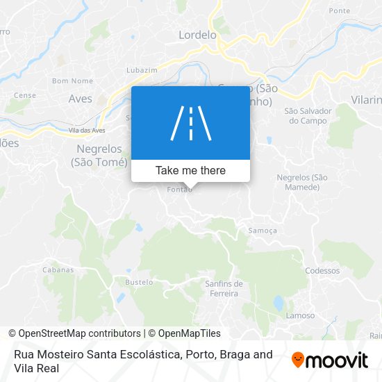 Rua Mosteiro Santa Escolástica mapa