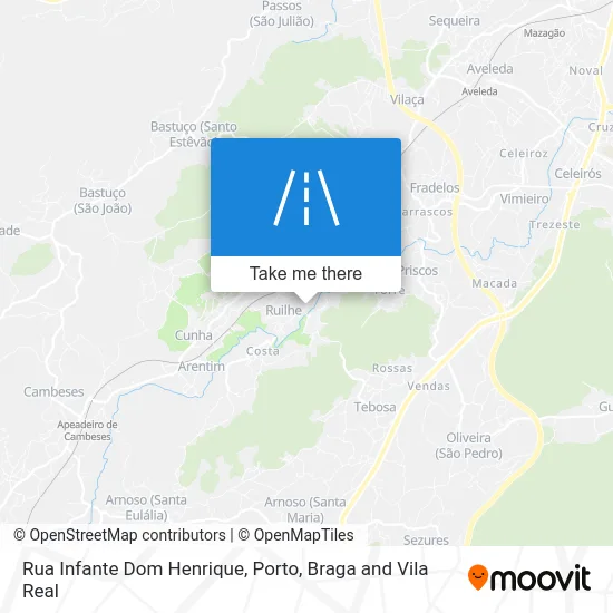 Rua Infante Dom Henrique map