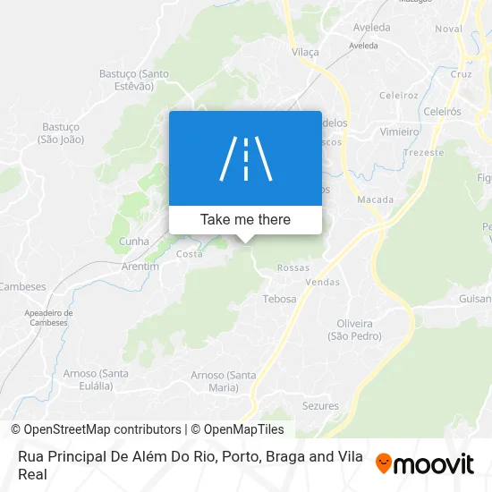 Rua Principal De Além Do Rio map