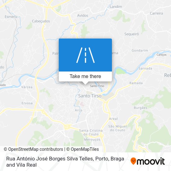Rua António José Borges Silva Telles map
