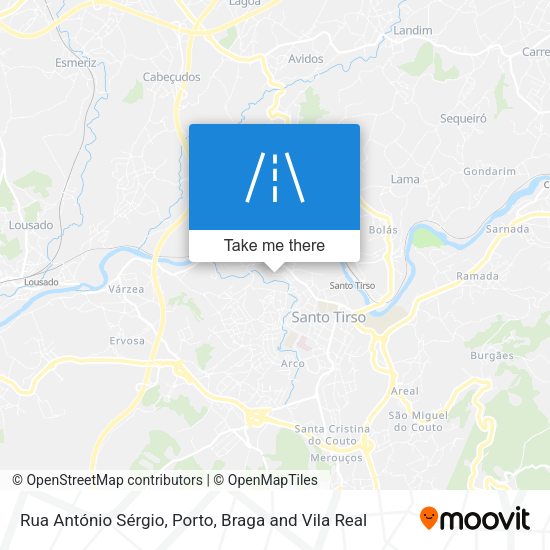 Rua António Sérgio mapa