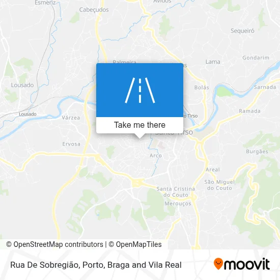 Rua De Sobregião map