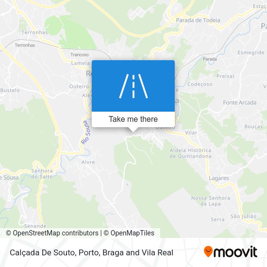 Calçada De Souto mapa
