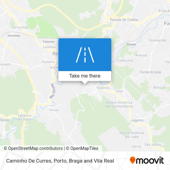 Caminho De Curres mapa