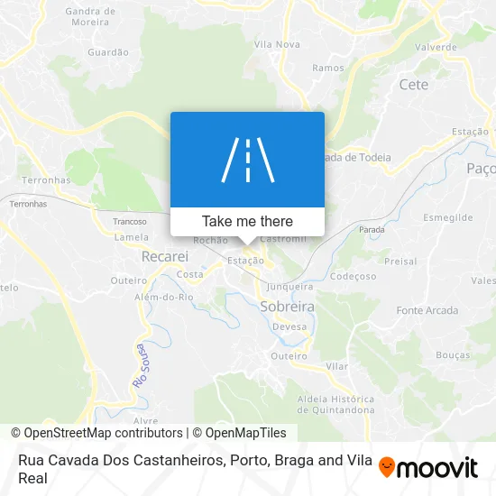 Rua Cavada Dos Castanheiros map