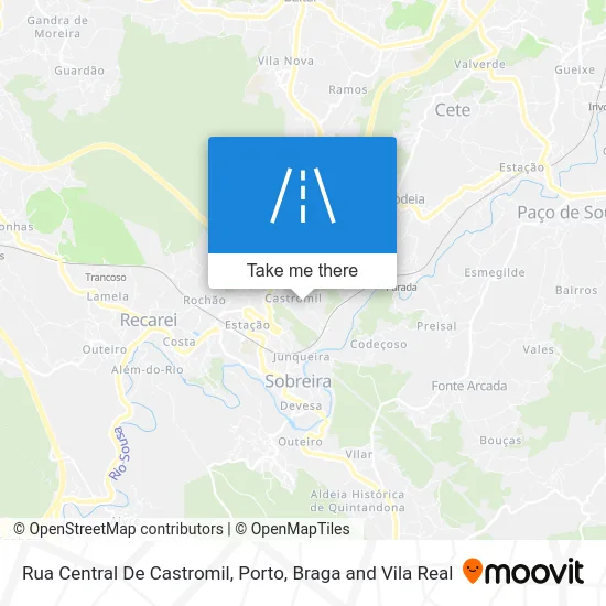 Rua Central De Castromil map