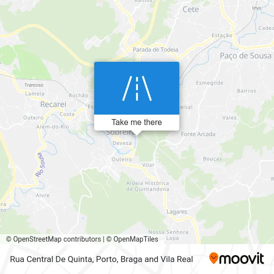 Rua Central De Quinta map