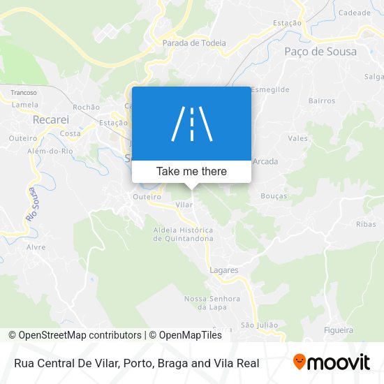 Rua Central De Vilar mapa