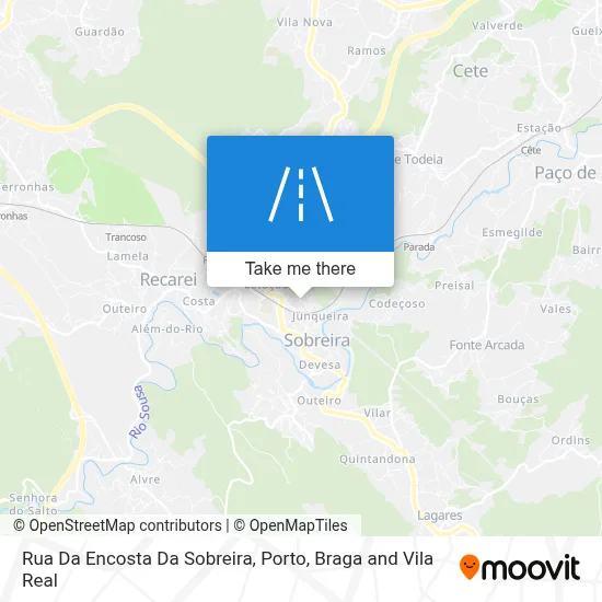 Rua Da Encosta Da Sobreira map