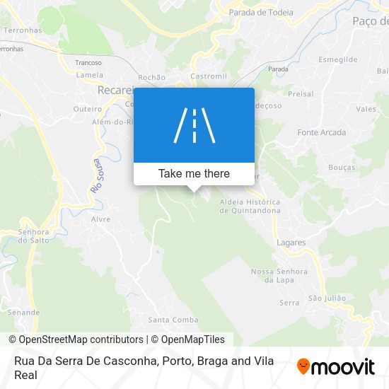 Rua Da Serra De Casconha map