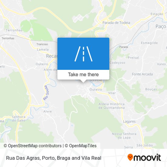 Rua Das Agras map