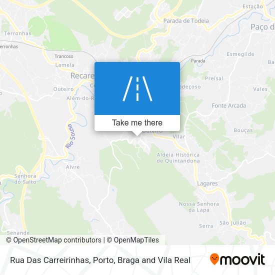 Rua Das Carreirinhas map