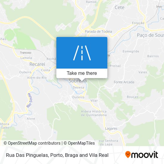 Rua Das Pinguelas mapa