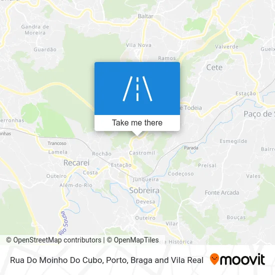 Rua Do Moinho Do Cubo mapa