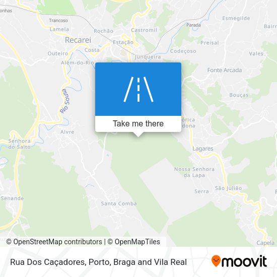 Rua Dos Caçadores mapa