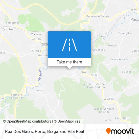 Rua Dos Gaias map