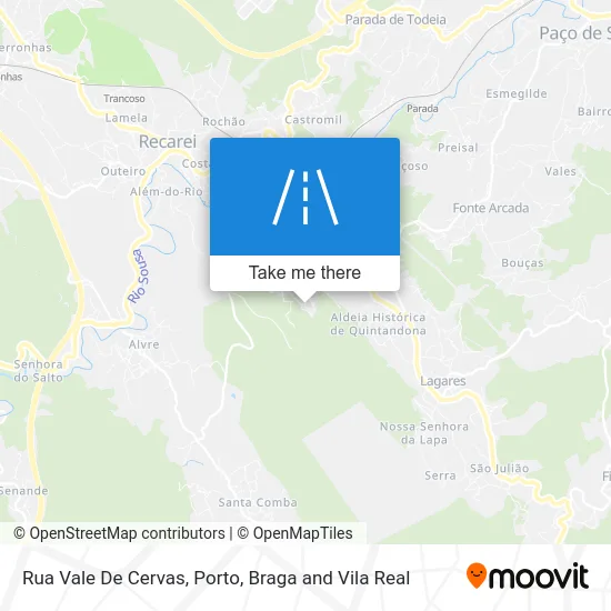 Rua Vale De Cervas map