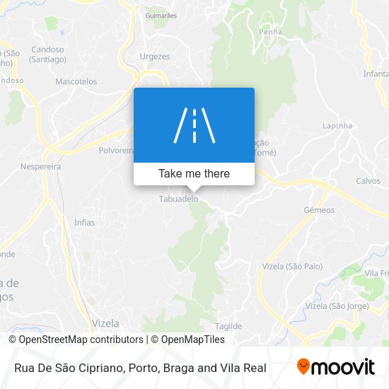 Rua De São Cipriano mapa