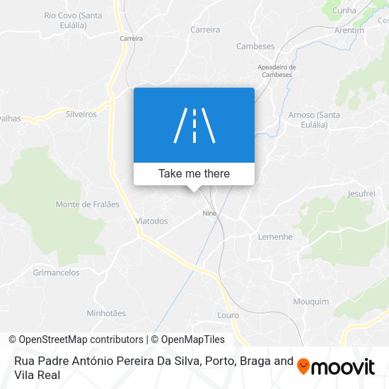 Rua Padre António Pereira Da Silva mapa