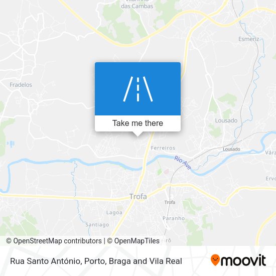 Rua Santo António mapa