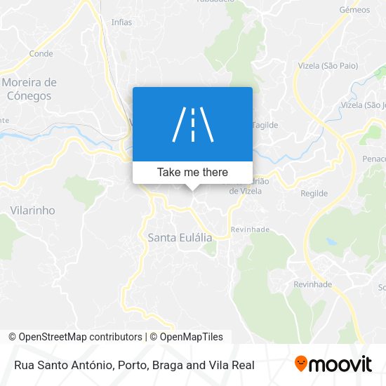 Rua Santo António mapa