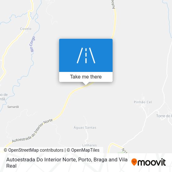 Autoestrada Do Interior Norte map