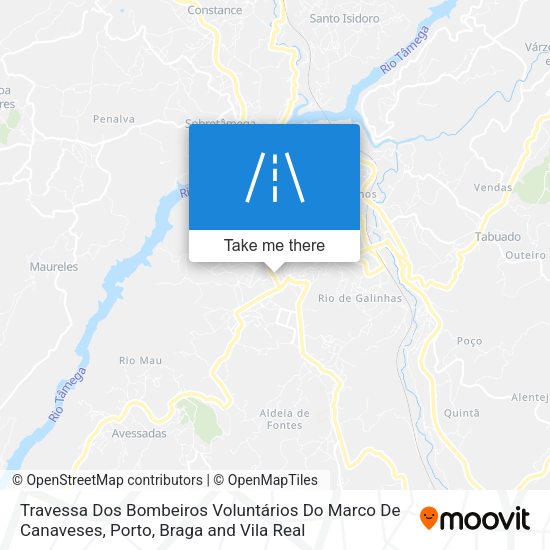 Travessa Dos Bombeiros Voluntários Do Marco De Canaveses map