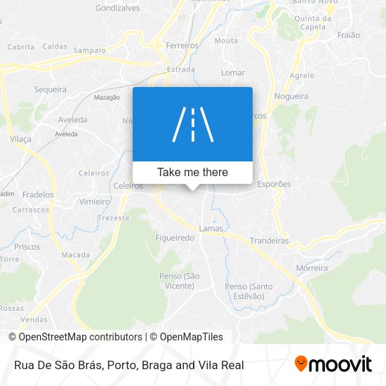 Rua De São Brás mapa