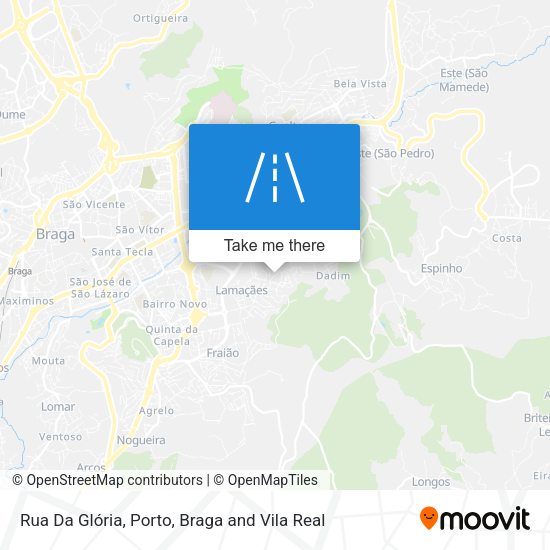 Rua Da Glória mapa
