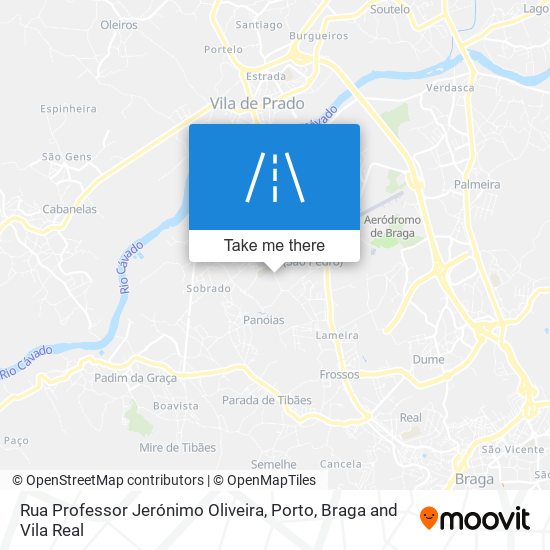 Rua Professor Jerónimo Oliveira map