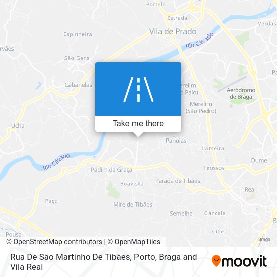 Rua De São Martinho De Tibães mapa