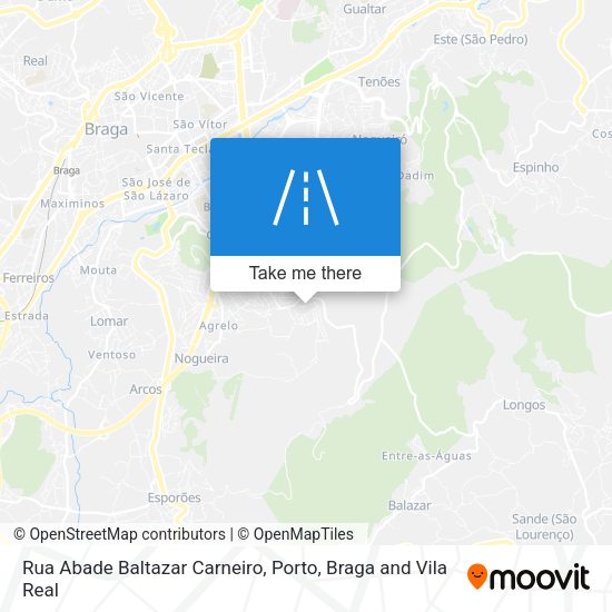 Rua Abade Baltazar Carneiro mapa