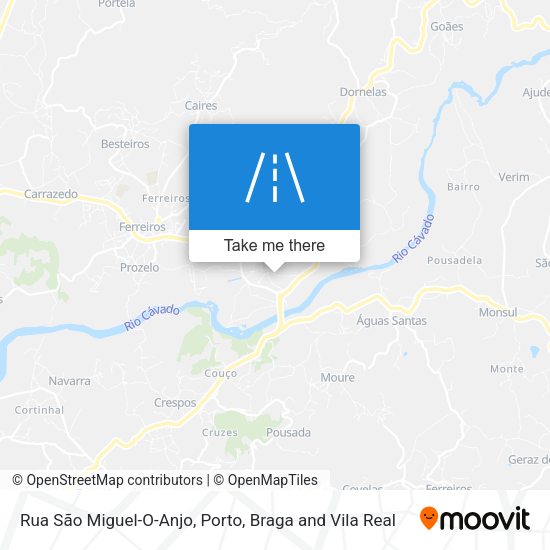 Rua São Miguel-O-Anjo mapa