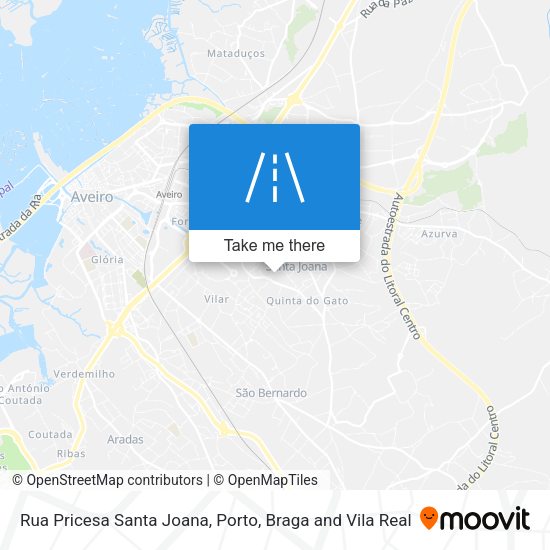 Rua Pricesa Santa Joana mapa